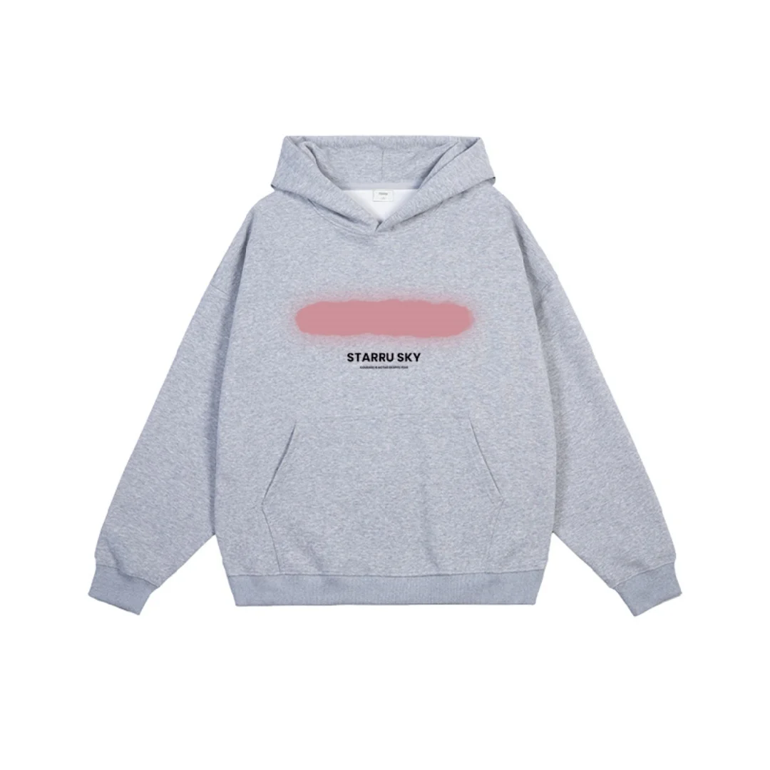 Letter graffiti graphic hoodie Pure Cotton Spring And Autumn Luxury Niche Brand Fashion Versatile Men's And Women's Y2K Hoodie