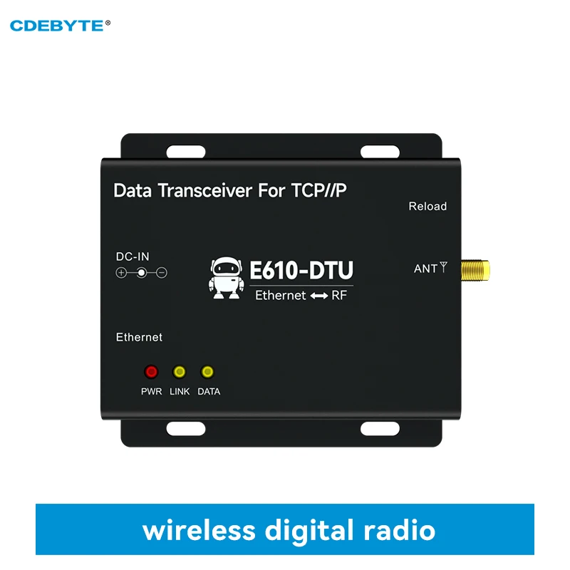 LoRa Industrial Grade Wireless Digital Radio 433Mhz 30dBm 10km Ethernet Gateway CDEBYTE E610-DTU(433C30)E MQTT UDP TCP HTTP