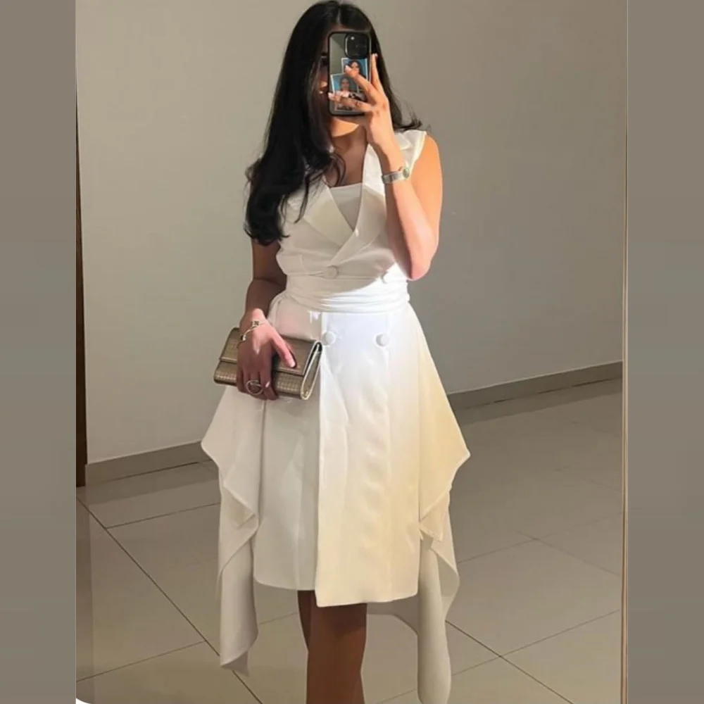 Customized Evening  Sexy Casual  Jersey Ruched Formal Evening A-line Square Neck Bespoke Occasion Gown Midi Dresses