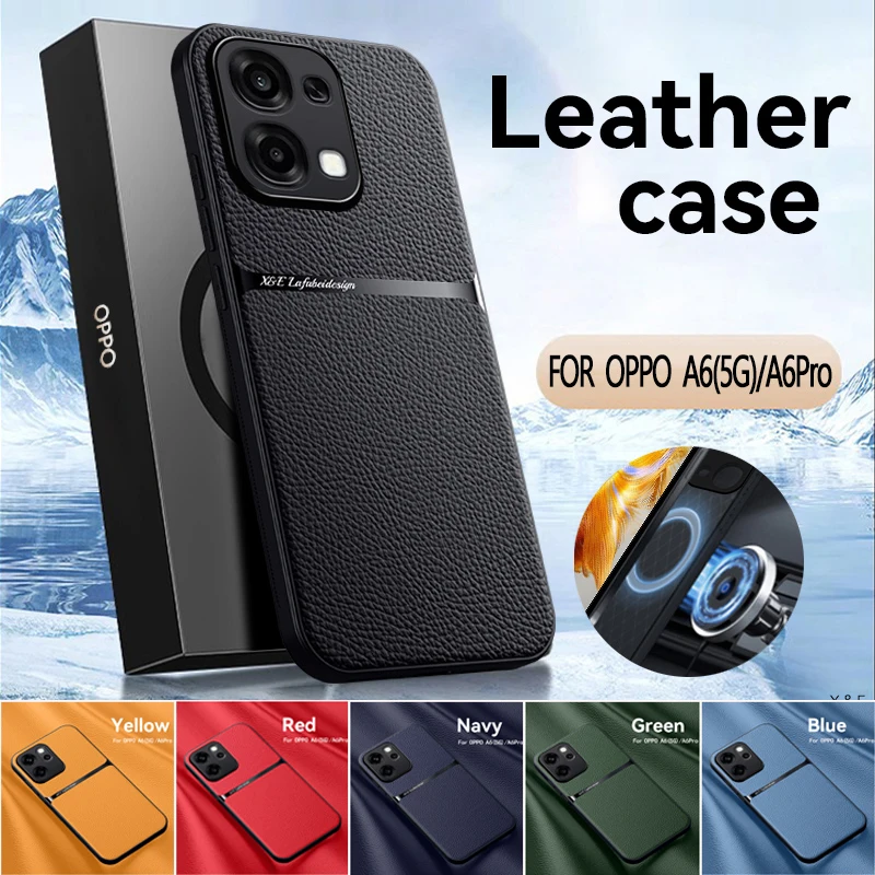 EUCAGR Luxus PU Leder Fall Coque Für OPPO A6 5G A5 Pro 4G 5G Magnet Shell Telefon fall für OPPO F31 5G Zurück Abdeckung