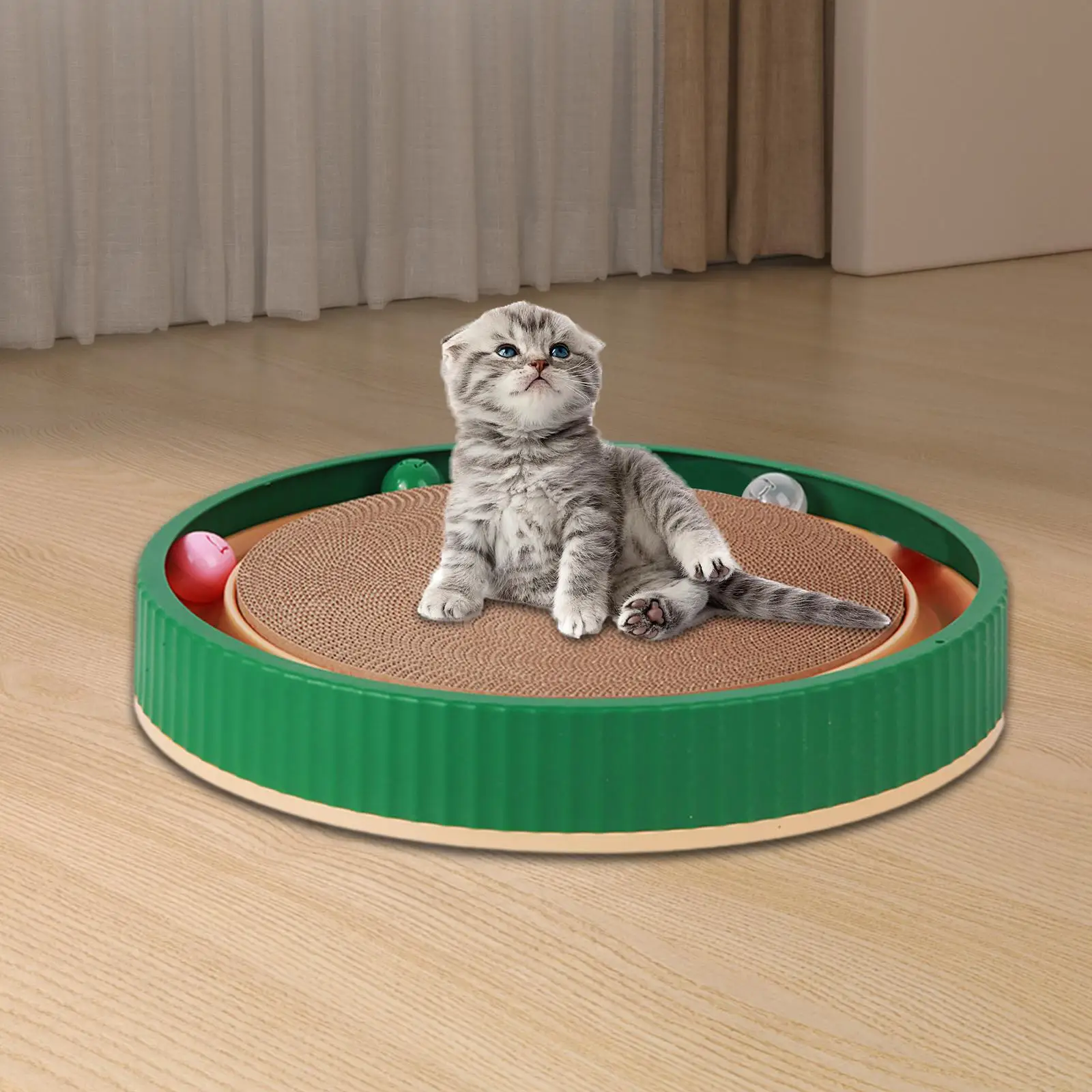 

Cat Scratching Board Scratching Lounge Bed Interactive Corrugated Paper