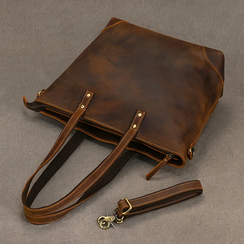 Woman shoulder bag luxury designer handbag for laptop large capacity male sling bag crossbody tote bags vintage fashion lady bag view 5
