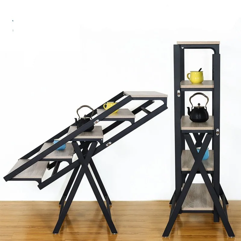 Small apartment multi-functional dining table, folding table multi-form, telescopic shelf