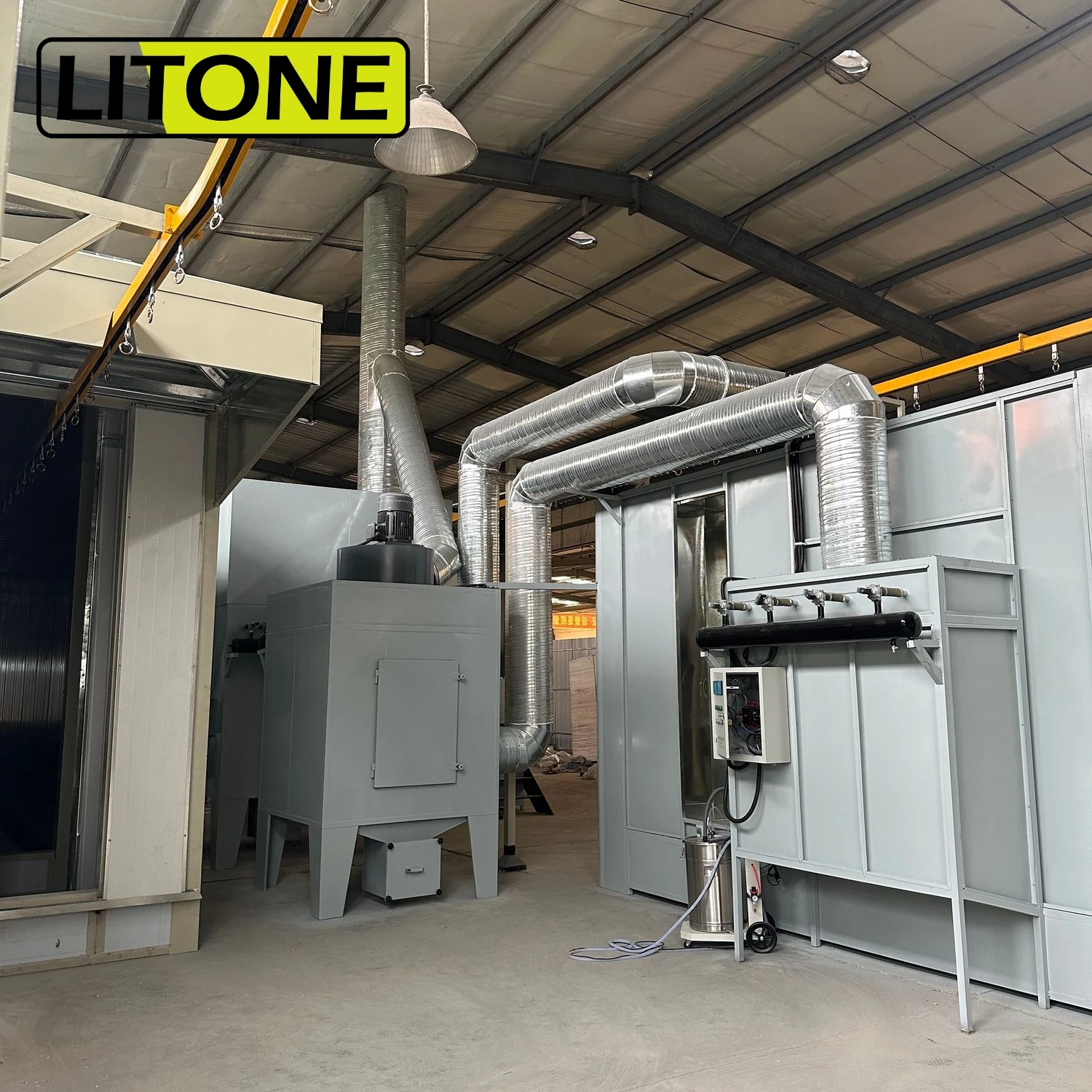 Advanced Automatic Metal Electrostatic Powder Coating Production Line For Aluminum Spray Pretreatment Design