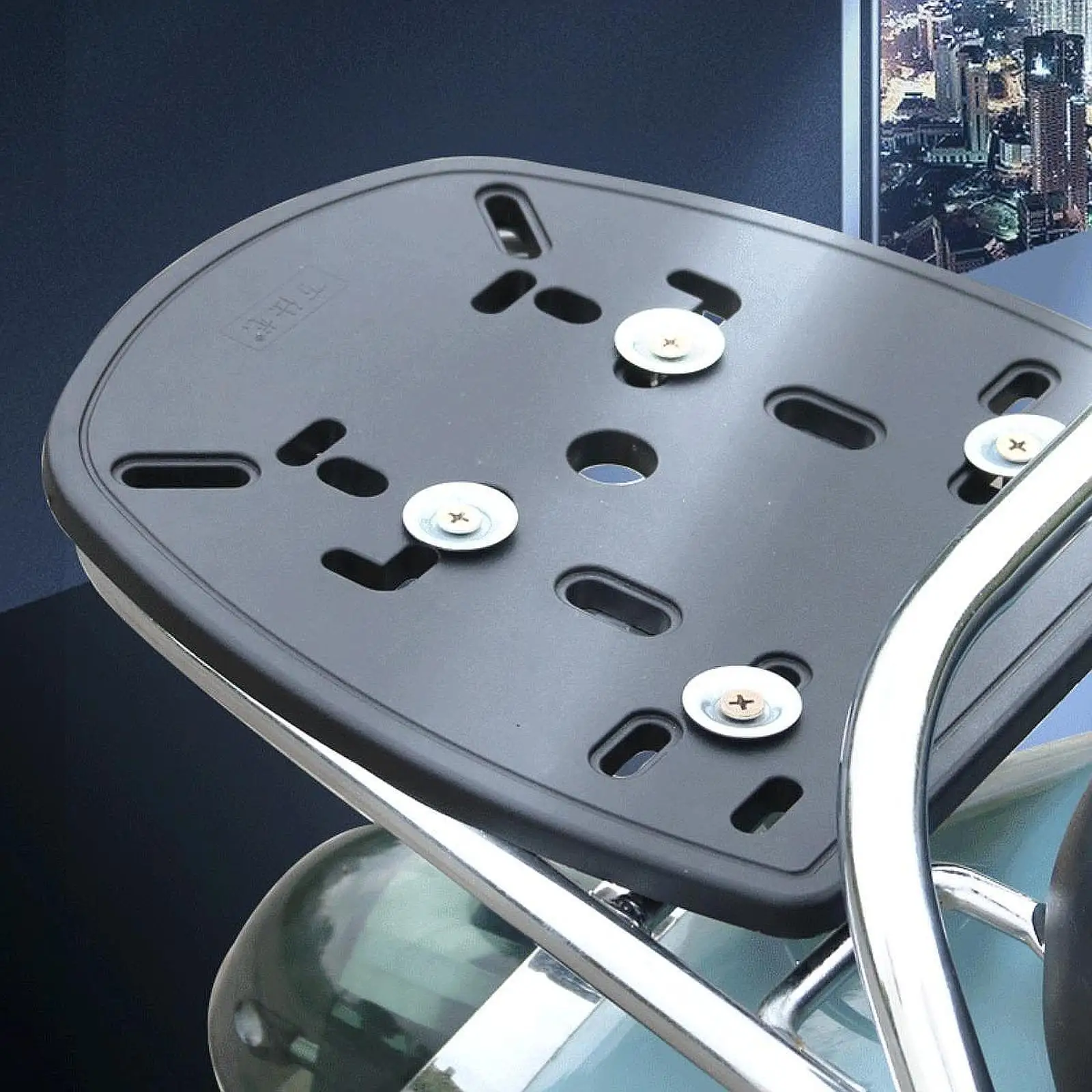Motorcycle Top Box Base Plate Anti Slip Stabilizer Kit Durable Luggage Rack for Universal Motorbike and Scooter