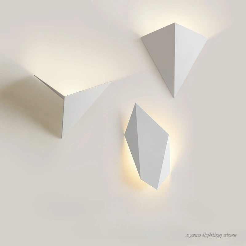 

Минималистичный геометрический светодиодный настенный светильник для спальни, ночник, художественный фон для гостиной, настенный светильник, светильник для коридора