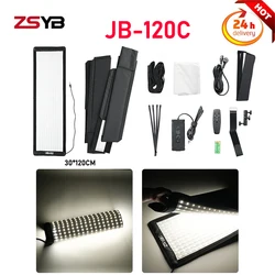 ZSYB JB-120C Portable Flexible Long Strip Rollable Cloth LED Fill Light 3200-5600k 200W/150W Lamp Studio Video Light Panel