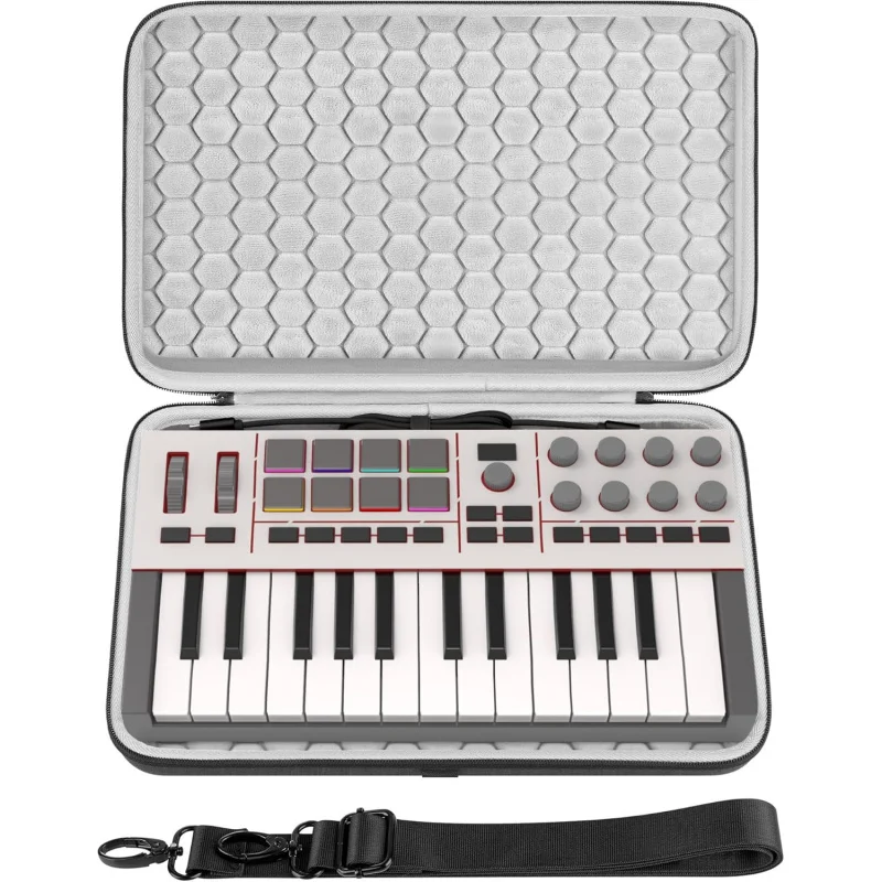 

Чехол для аудиоинтерфейса Geekria, совместимый с Akai Professional MPK Mini IV, жесткий портативный дорожный чехол