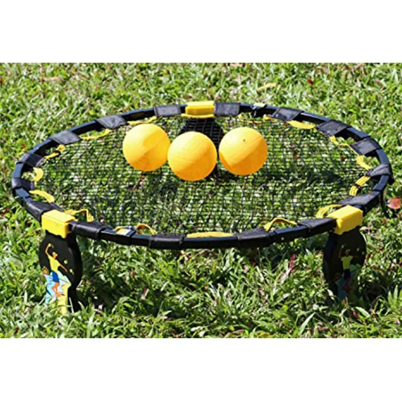 PVC beach volleyball folding outdoor grass game inflatable spike mini volleyball set