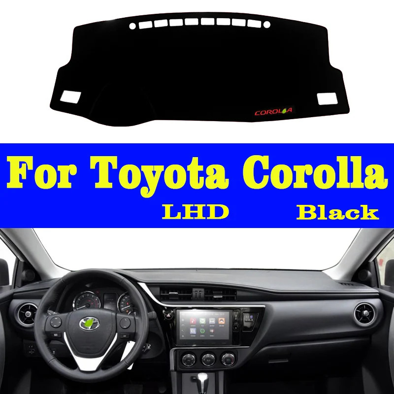 Car Dashboard Avoid Light Pad Instrument Platform Cover Carpets Accessories For Toyota Corolla E180 2014 2015 2016 2017 2018