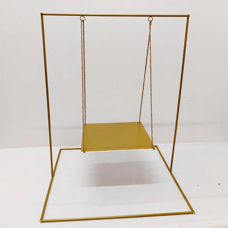 

Hot Hanging Cake Stand Flower Stands Iron Gold Centerpieces Decors For Party Wedding Event
