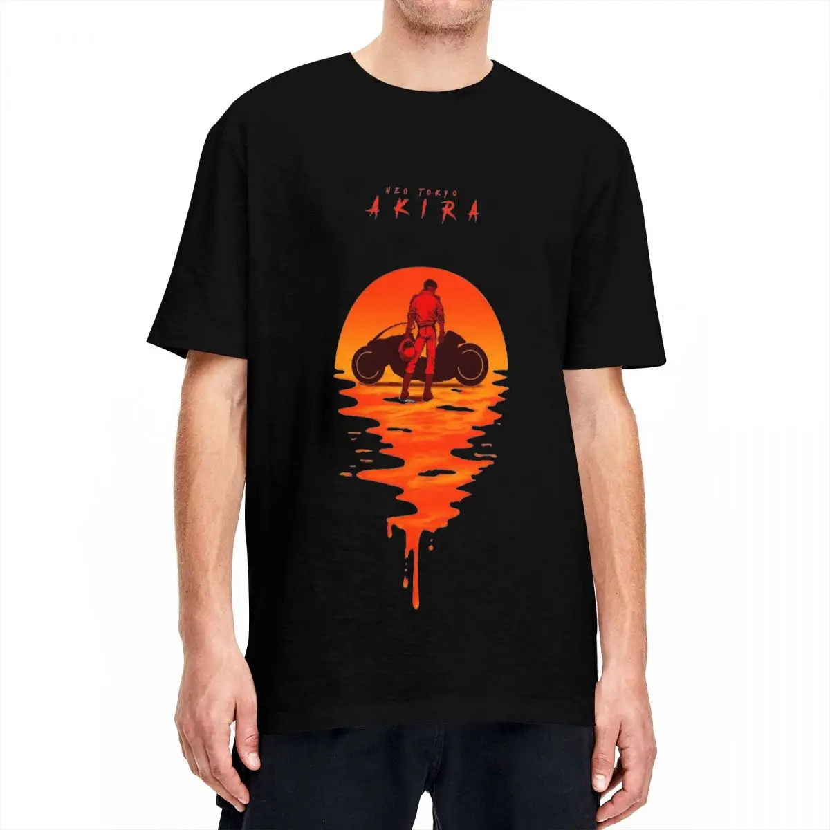 Akira Neo Tokyo Sunset T-Shirt for Men Women Leisure 100% Cotton Tee Shirt O Neck Short Sleeve T Shirt Summer Clothing