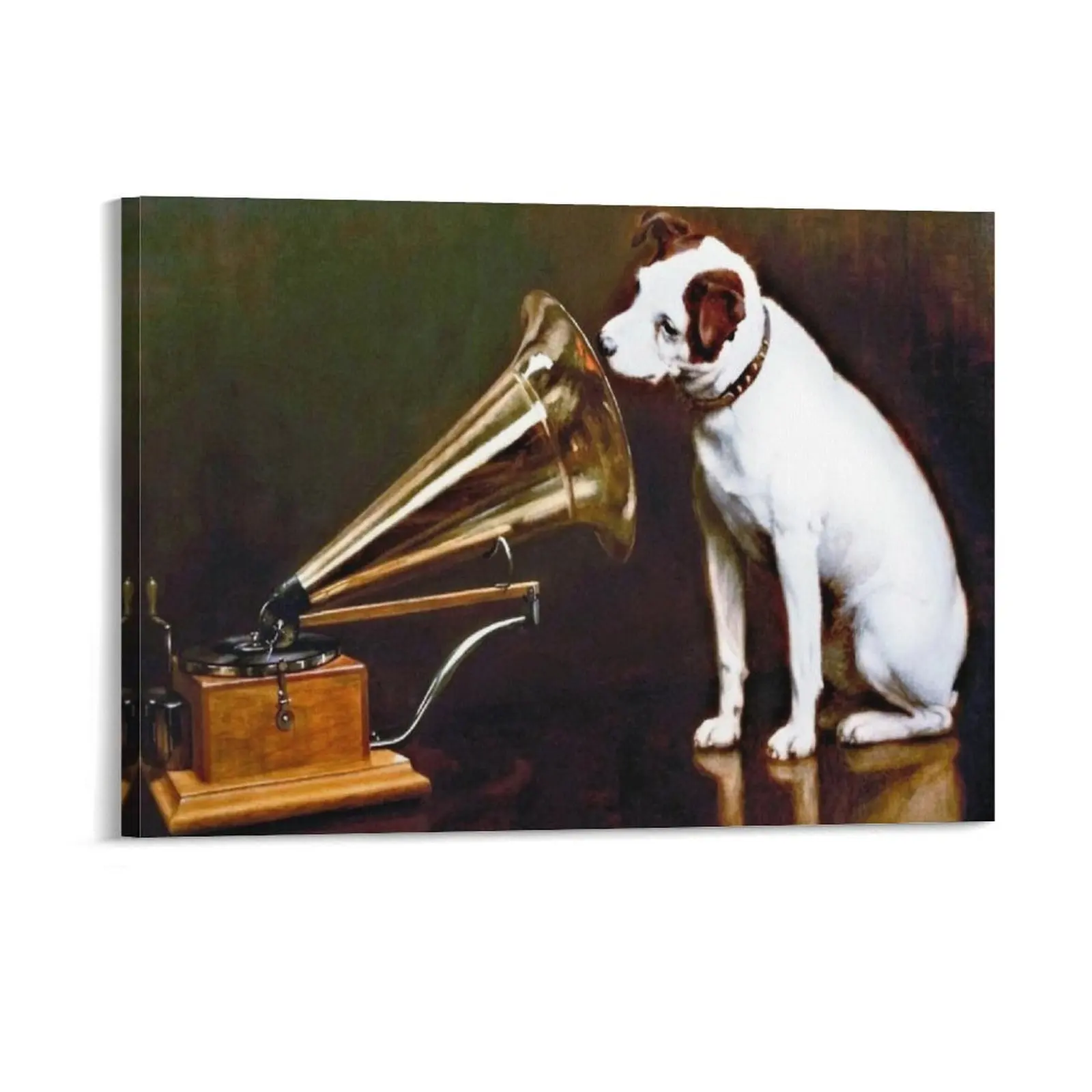 His Master S Voice Canvas Painting Cinema Kitchen Custom Home Plates Framed Wall Painting
