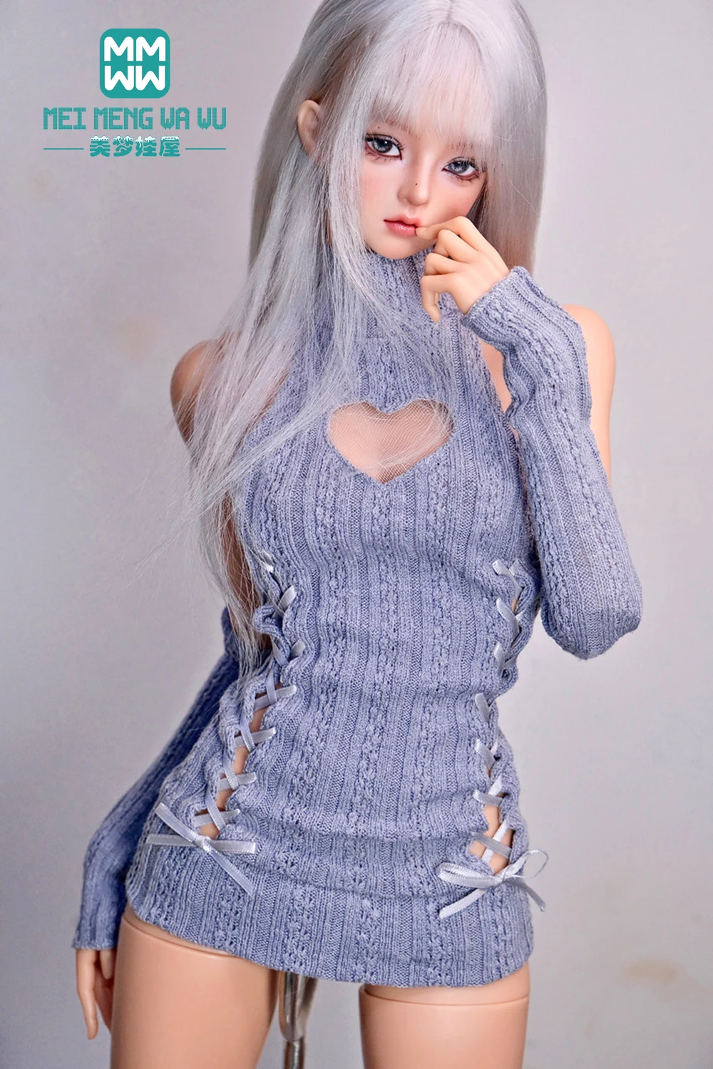 63CM 1/3 Large Bust BJD Doll Clothes DD SD DDL Fashion Backless Sweater Dress, Armholes Accessories Girl Gifts