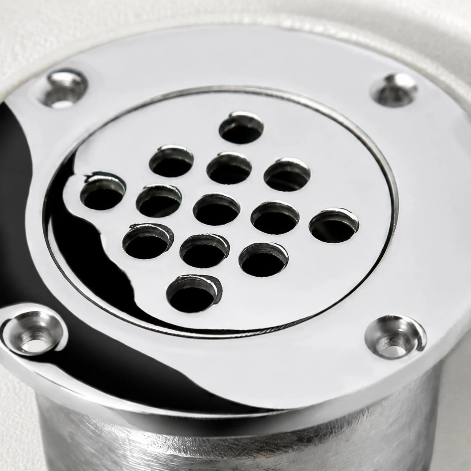 316-stainless-steel-boat-drain-perforated-stainless-steel-deck-drain-anti-backflow-round-flange
