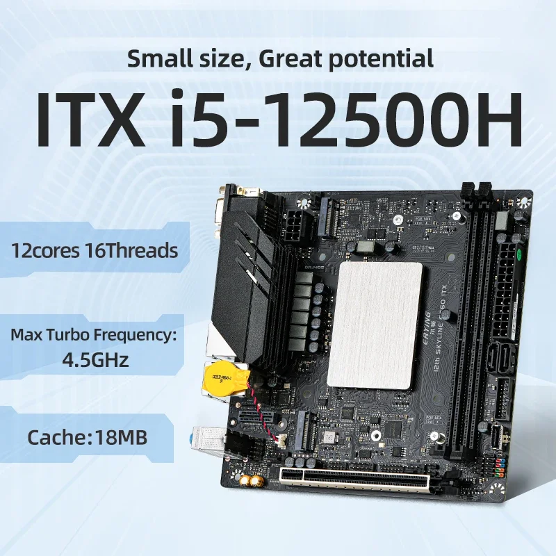 AvaCoreErying Mini Itx Lga 1700 Motherboard Cpu Combo Interposer Kit I5 12500h Procesador 12c16t Ddr4 Ram Gaming Pc Computer Pla