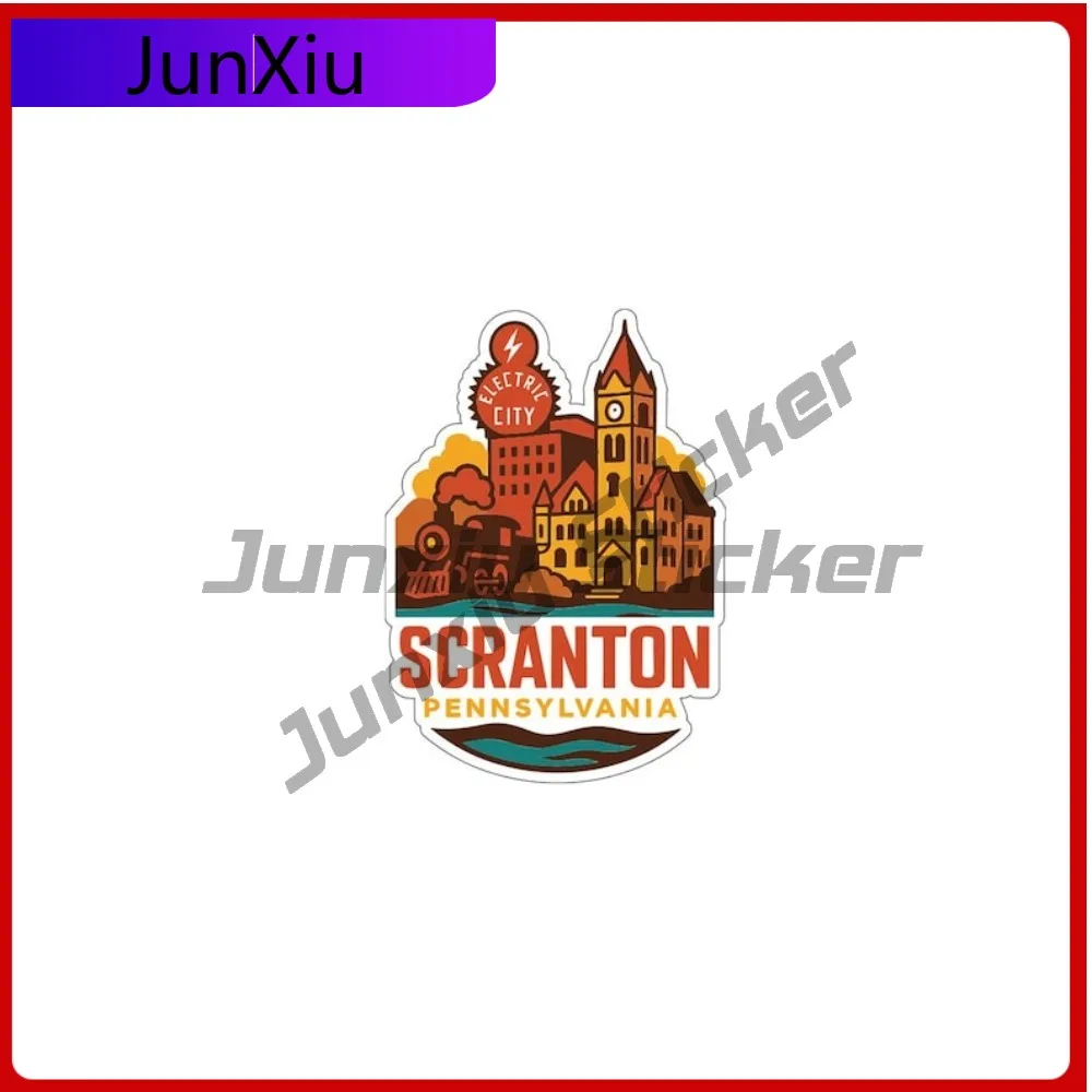 

Scranton Pennsylvania Vacation Sticker Vinyl Die-cut Decoration Decal City Skyline Landmark Design X 500 Motorcycle Umper Truck