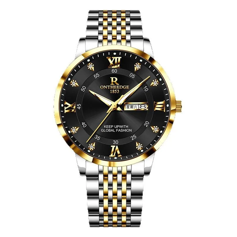 

Luminous Waterproof Men's Watch with Dual Calendar | Ultra-Thin Quartz Wristwatch | Military Style Sport Watch