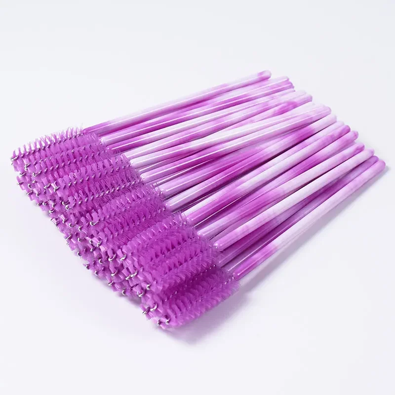 50 Pz/pacco Usa E Getta Pennello Per Ciglia di Cristallo Eye Lash Pennelli Per Trucco Mini Mascara Bacchette Pennello Strumento di Estensione Delle Ciglia