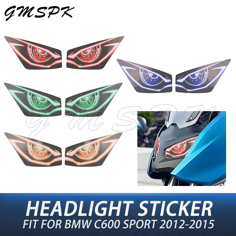 

Motorcycle Front Headlight Sticker Head Light Protection Sticker Eye Decals Fit for BMW C600 SPORT 2012 2013 2014 2015