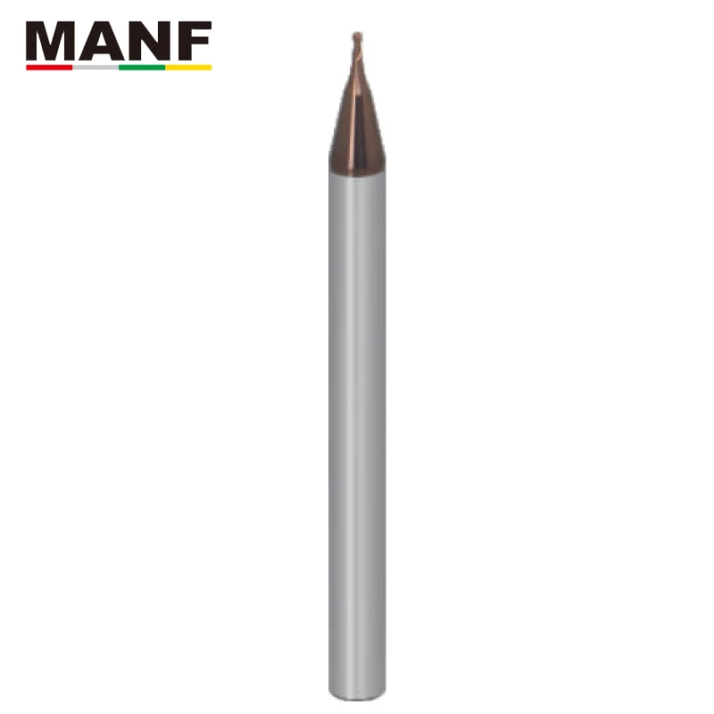 MANF Milling Cutter 4mm 6mm 8mm 2 Flute HRC70 Small Diameter Ball Endmills Tungsten Steel Sprial Ball Nose End Milll