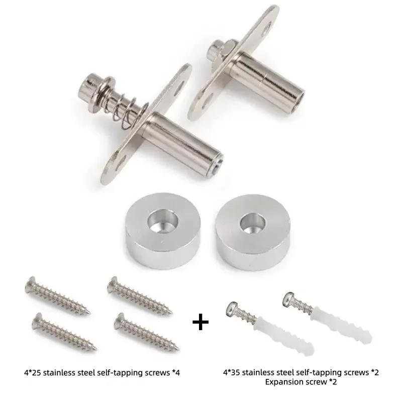 Home Concealed 360 Degree Swivel Hinge Heavy-Duty for Wooden Barbecue Grate Partition Door Screw Mount Plate Included