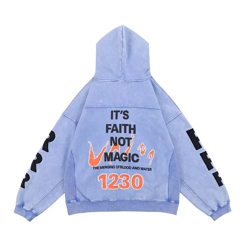 IT'S FAITH NOT MAGIC Floral hoodie