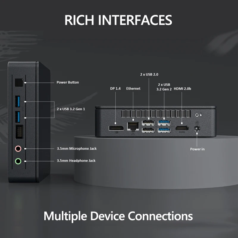 Imagem -06 - Mini pc Intel Nuc-atlas Canyon Celeron N5105 Windows 11 Pro Gráficos Uhd Bluetooth V5.1 Dual Ddr4 até 2.90 Ghz Nuc11atkc4