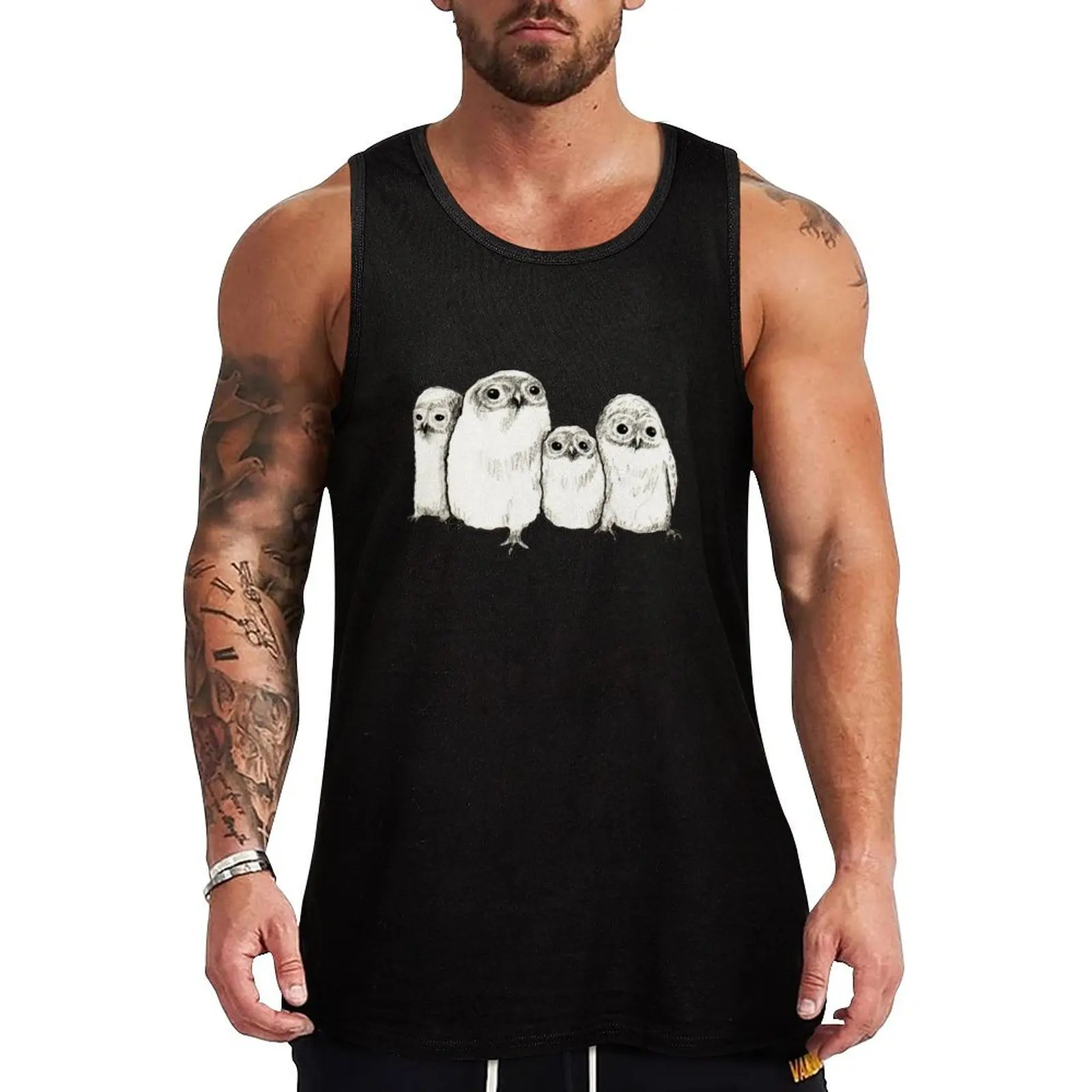 Owlets Tank Top Running Athletic Tank Top com absorção de umidade e sem mangas