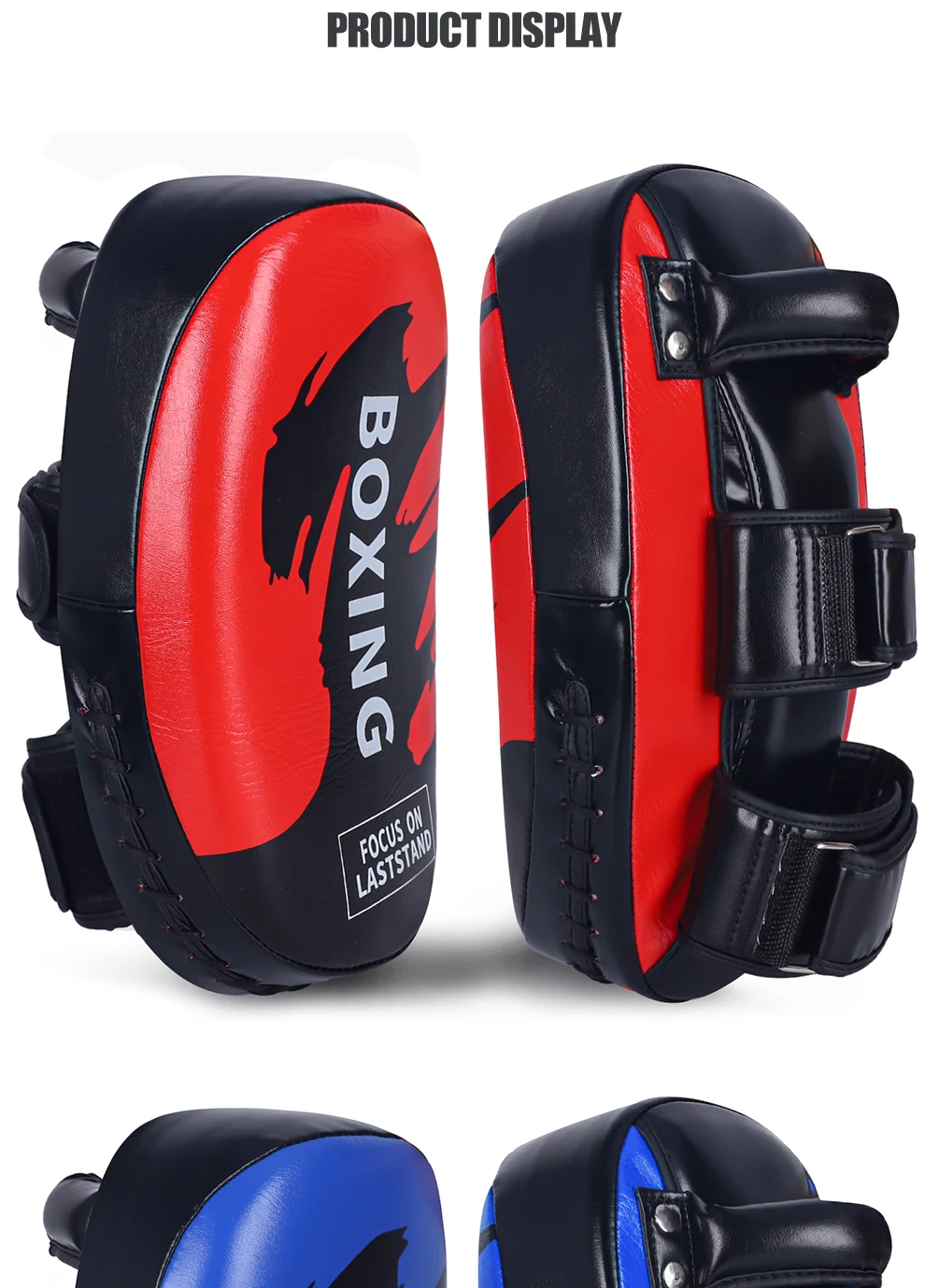 1PCS PU Leder Boxen Ziel Hand Fuß Treten Pad Tasche für Muay Thai Taekwondo MMA Kampfkunst Training Fitness ausrüstung – Detail 8