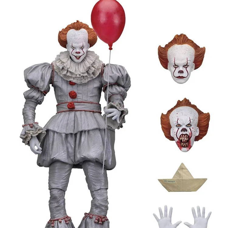 18cm Stephen King's It Anime Figure Deluxe Edition Pennywise Action Figure Statue Colletion Ornaments Pvc Model Doll Gift Toys