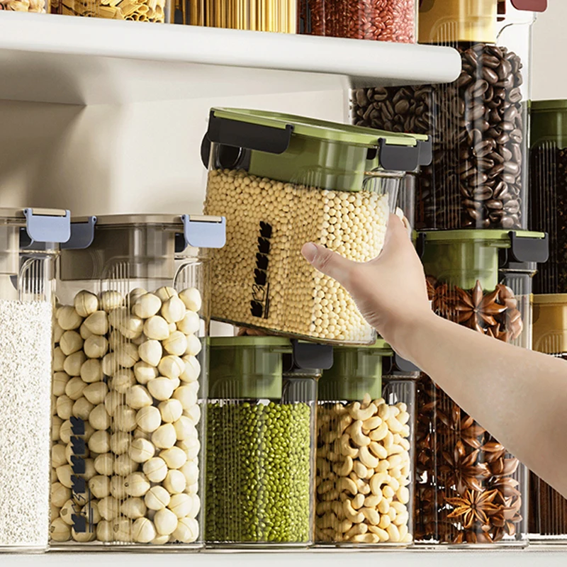 Duży pojemnik do przechowywania ziaren w kuchni, wiadro na mąkę, szczelny pojemnik na ryż odporny na owady i wilgoć, szczelne przechowywanie.