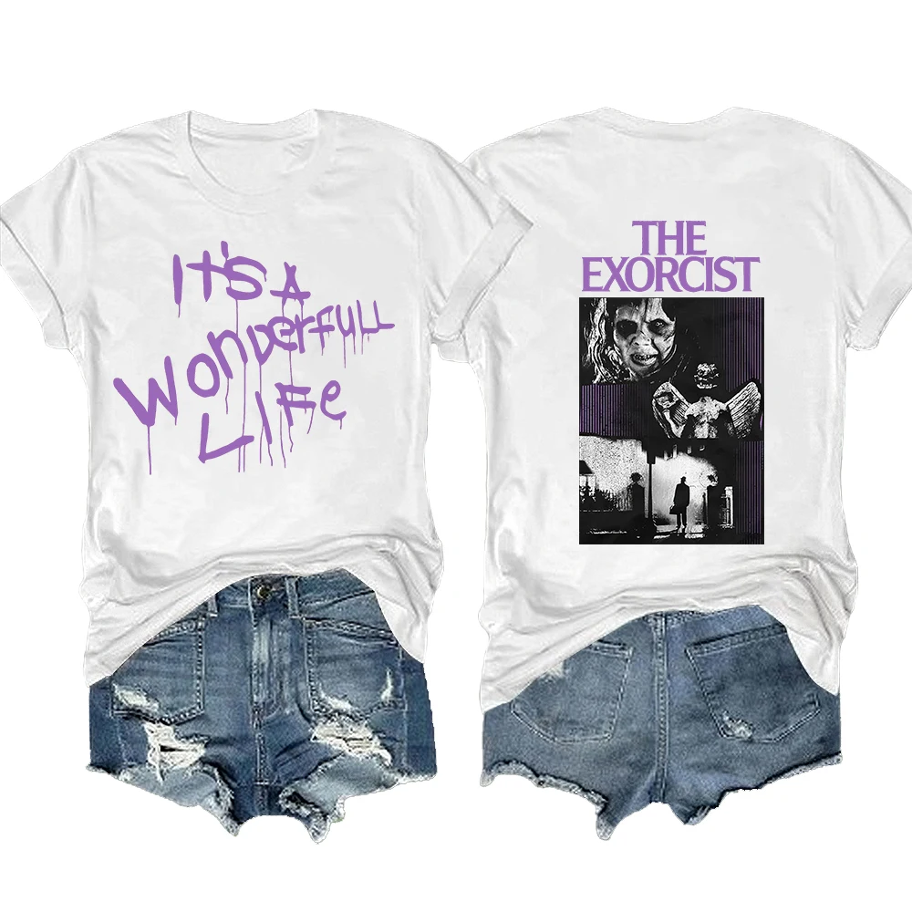 T-shirt manches courtes homme/femme, The Exorcist Its Wonderful Life, GérGift, chemises vintage