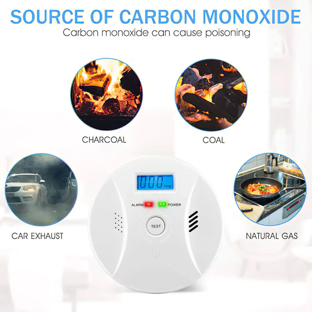 Sensitive Home rilevatore di sensori di CO2 Wireless CO rilevatore di monossido di carbonio rilevatore di Gas di fumo rilevatore di allarme