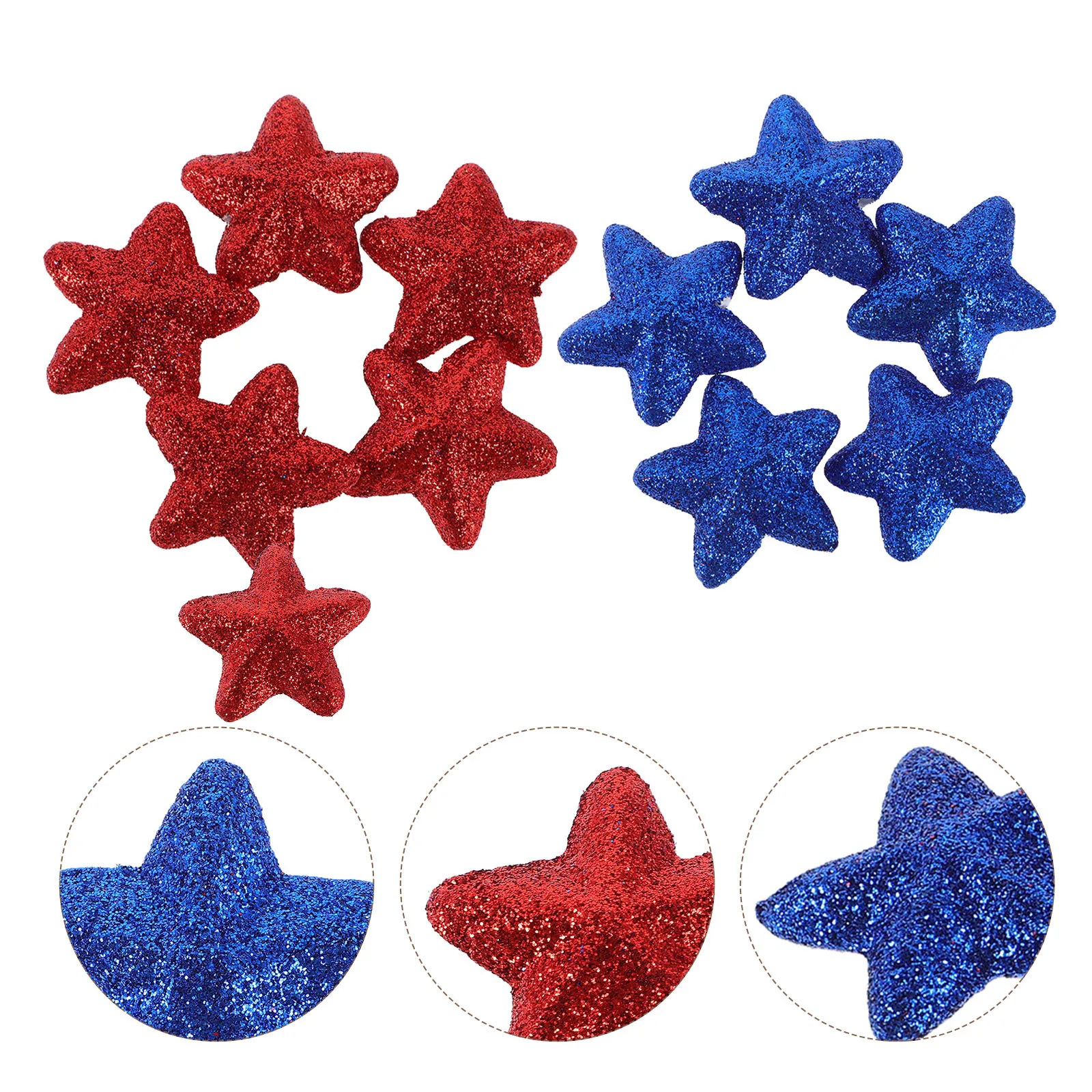 

40Pcs Mini Star Cutouts Glittery Five Pointed Stars for 4Th of July Memorial Day Party Decor Outdoor Indoor Hanging Display