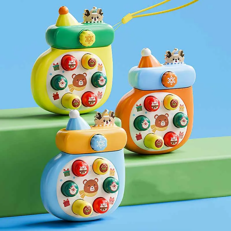 Happy Gopher Game Machine Toys Two-Player Match Interactive Handheld Game Machine Toys Cartoon Fries Milk Tea Ice Cream Gopher