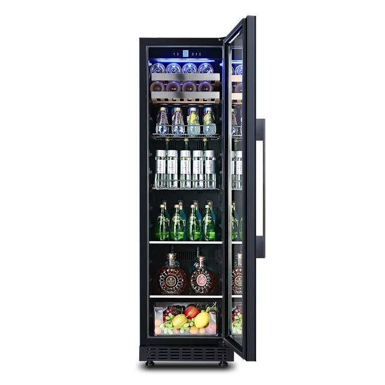 Commercial Single-Door Wine Cold Drink Refrigerator Electric Power Source Compressor Cooling System Glass Door-for Home Display - view 2