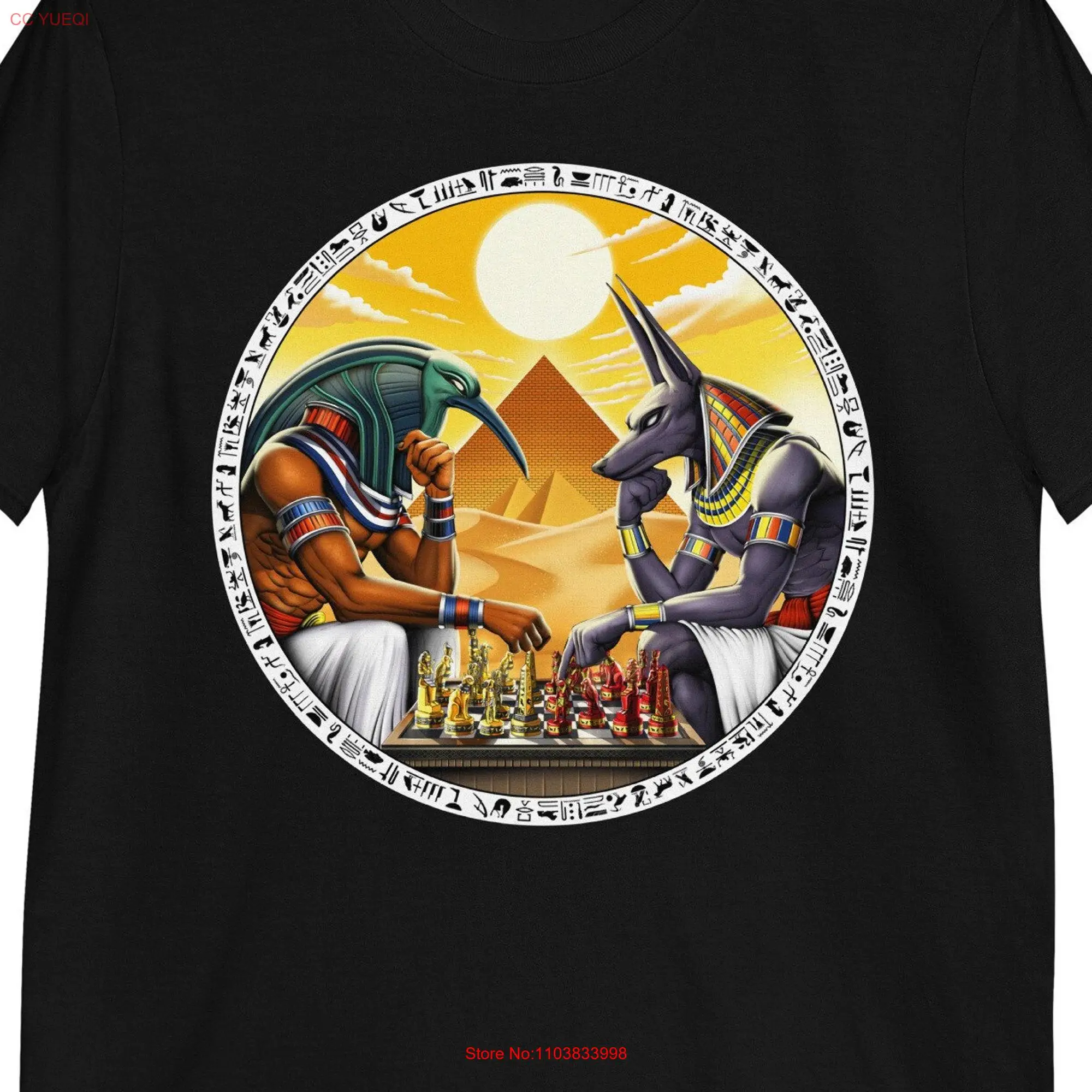 Egyptian God Anubis T Shirt Thoth Deity Pyramids Mythology Clothing Ancient Egypt Clothes long or short sleeves