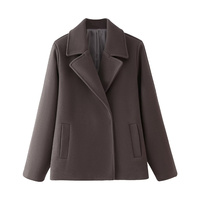 2024 RARF Autumn New Women's European and American Style Fashion Niche Double breasted Woolen Jacket Coat