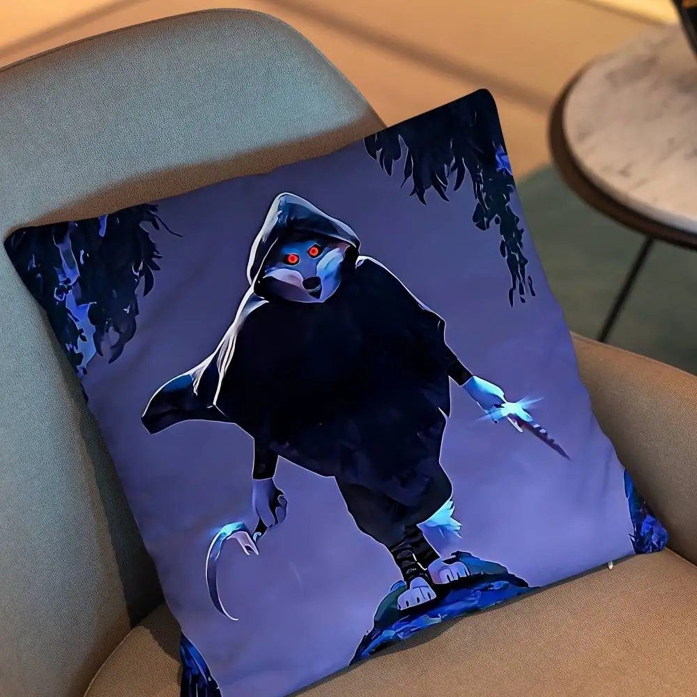 swordsman Puss in Boots Red Eyes Death Wolf Pillow Case cover Nap Time  Sofa Living home Room Bedroom Backrest Cushion Square