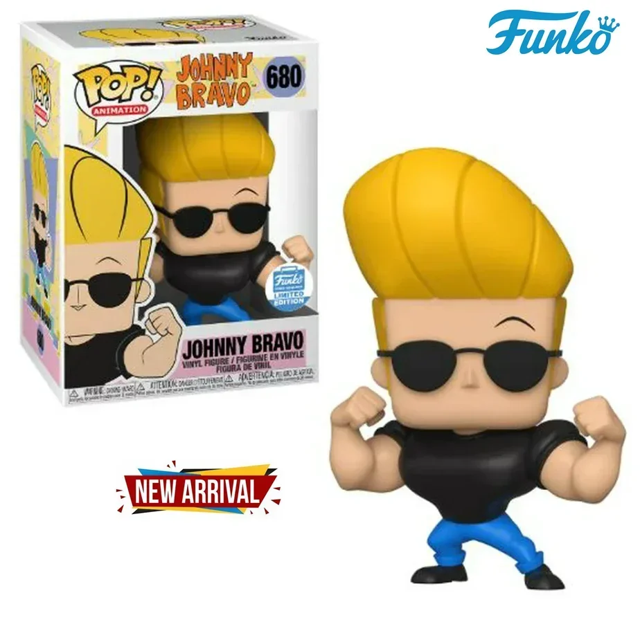 Funko Pop Animation Johnny Bravo 680# Vinyl Figure Dolls Figure Collection Dolls Limited Edition Model Gifts Toys for Children