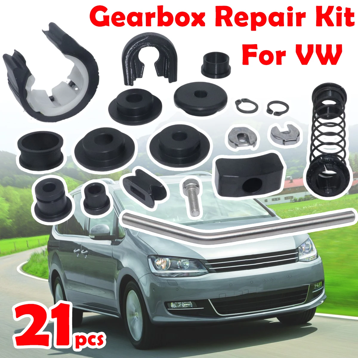 مجموعة جلبة ناقل الحركة الكاملة لسيارة VW Golf MK4 Bora Beetle Lupo Polo Sharan علبة التروس شيفتر رافعة محدد نهاية الربط الملحقات
