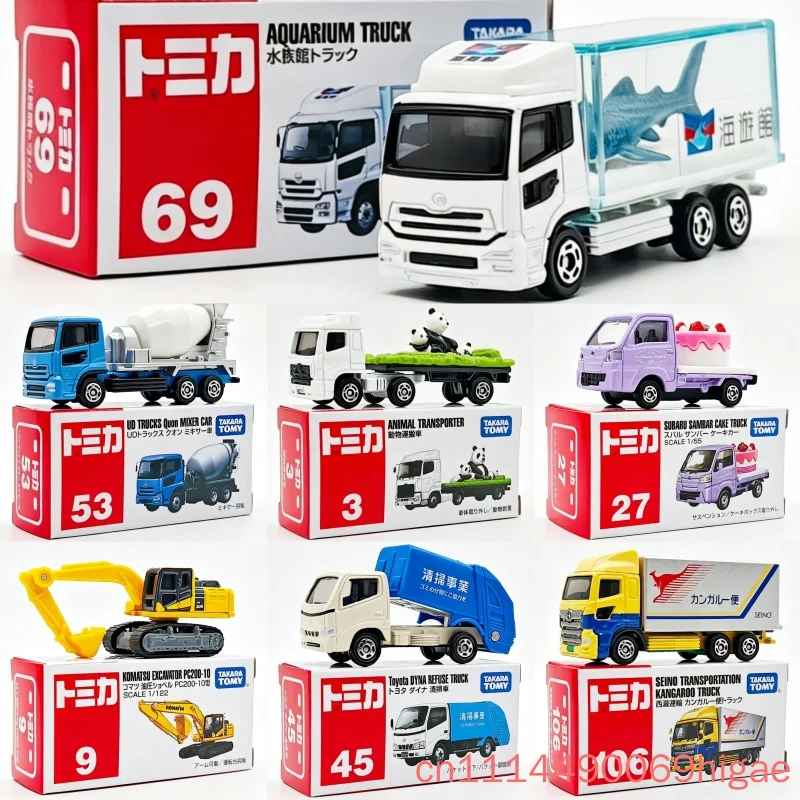 Genuine Takara Tomy Tomica Diecast 1/64 Alloy Car Engineering Vehicle Transport Vehicle Model Series Ornaments Toy Gifts Collect