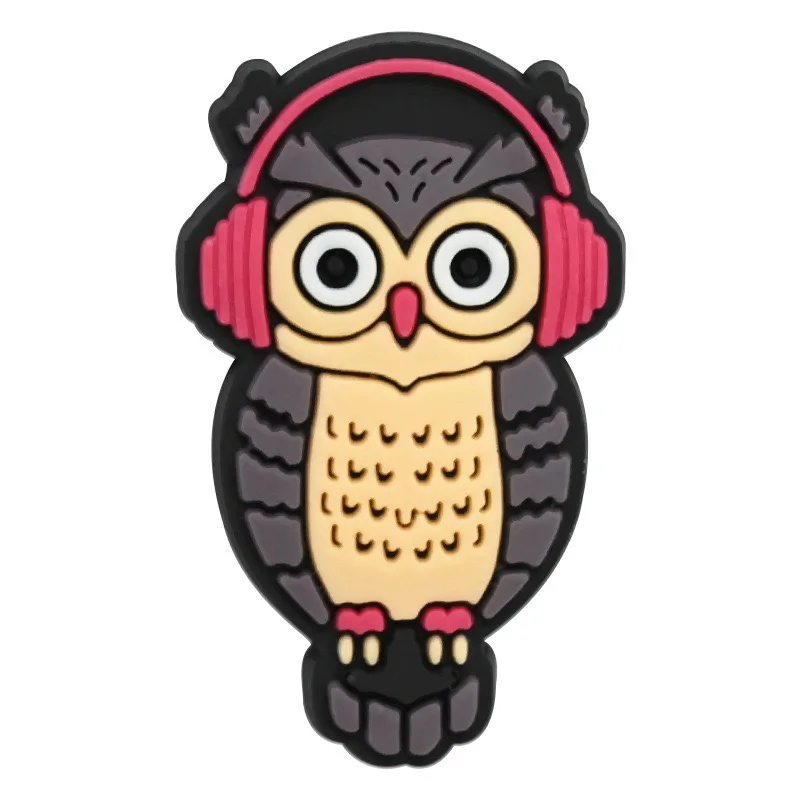 1/25Pcs Various Owl PVC Shoe Buckle Charms Pirate Umbrella Owls Slipper Ornaments Fit Children Birthday Presents