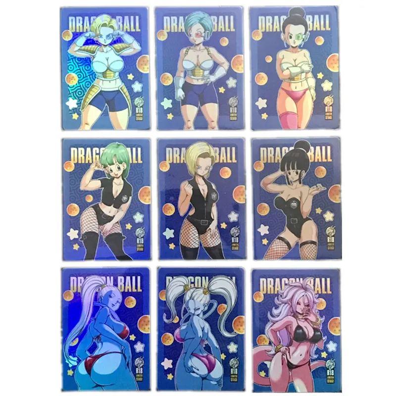 

9 шт./компл. аниме классические персонажи Dragon Ball Bulma Android 18 для взрослых сексуальные телесные фото игры для борьбы игрушки подарочная коллекционная карта