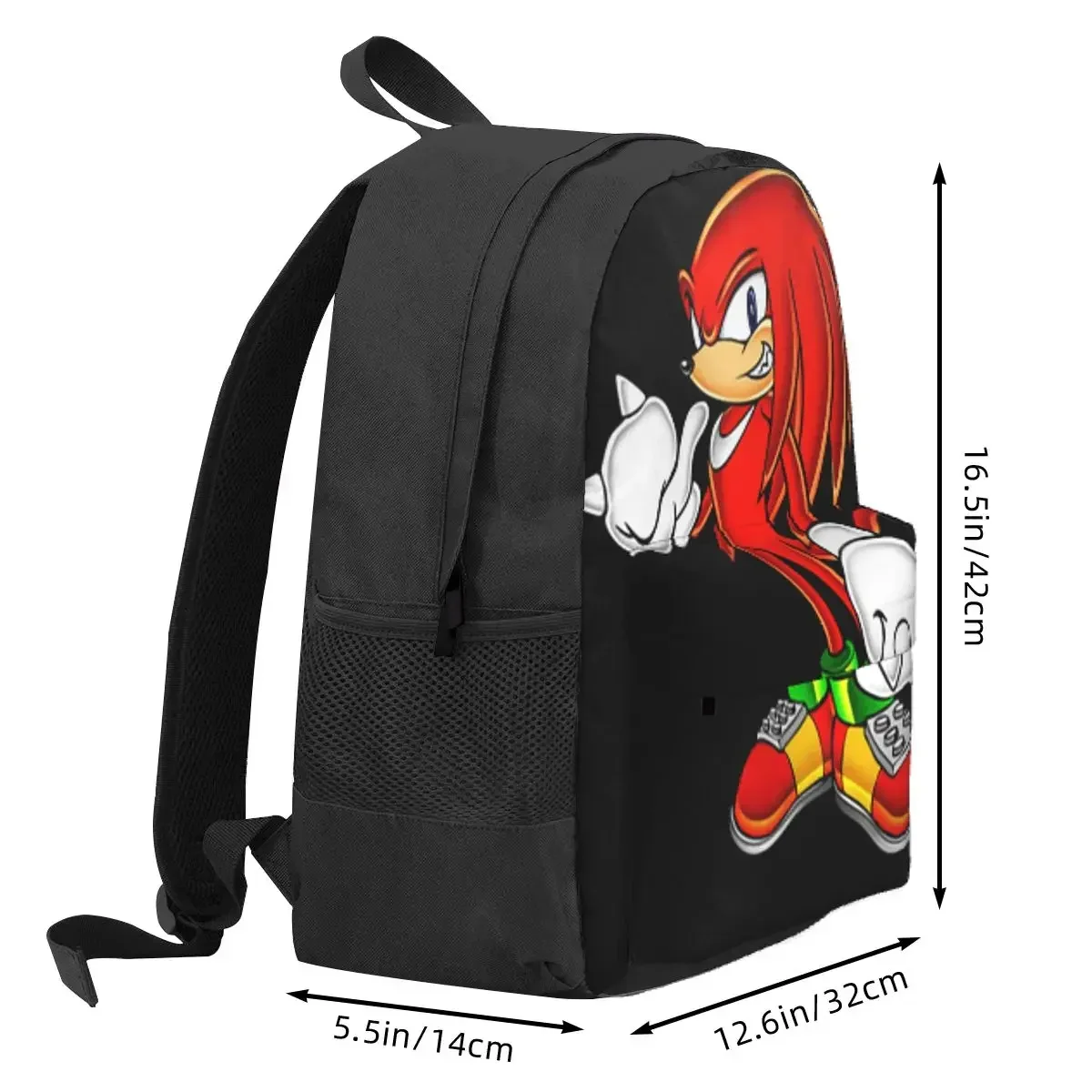 Knuckles Sonic The Hedgehog Backpack Daypack Large Capacity Boys Girls BookBag School Bag Shoulder Bags for Men Women