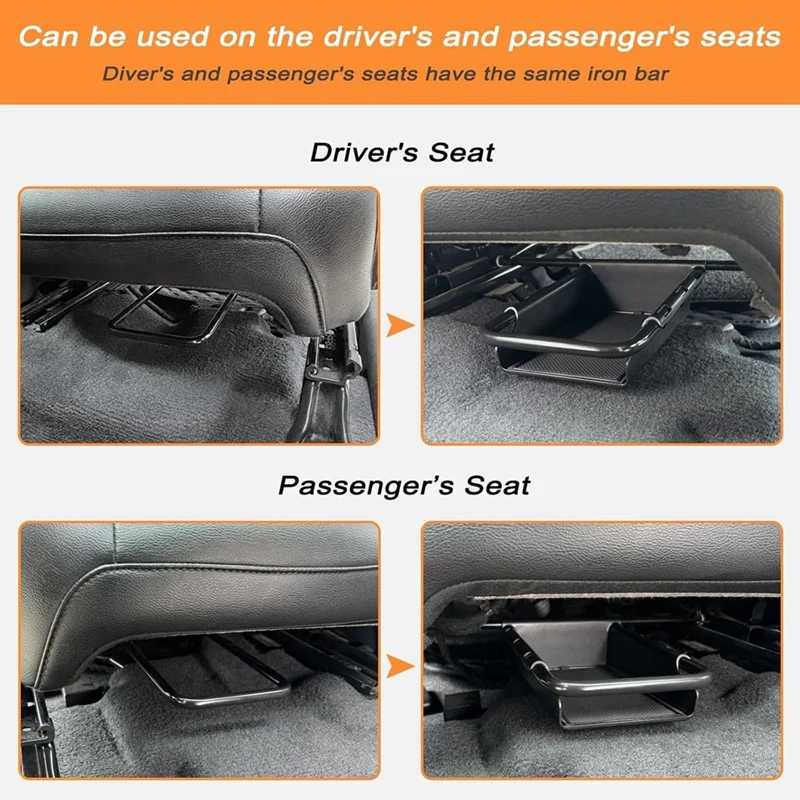 Super Sale Front Under Seat Storage Organizer Tray for Jeep Wrangler JL 2018-2026 Gladiator JT 2020-2026 Hidden Storage Box
