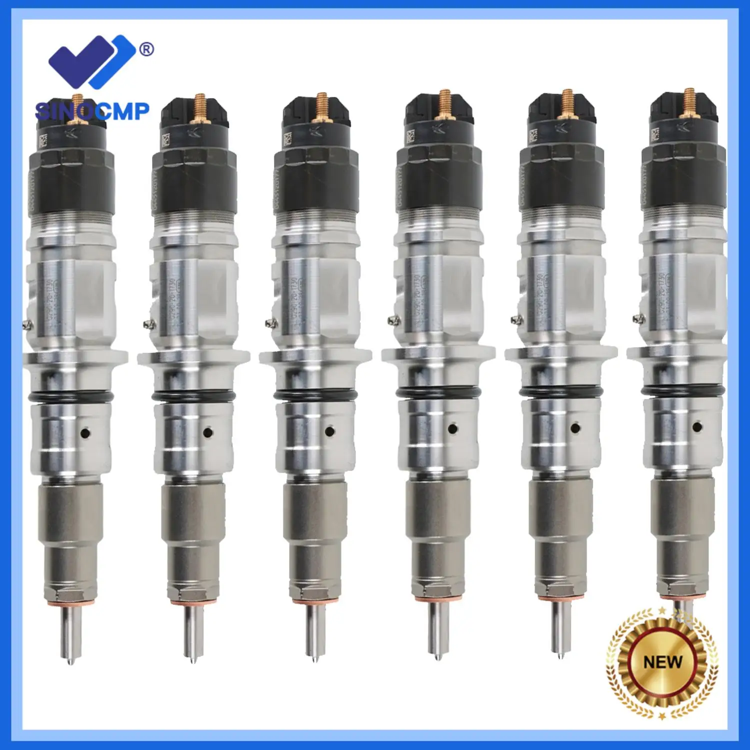 

6pcs 0445120177 5254261 5254261PX New Fuel Injectors For Cummins 6.7L ISB QSB Engine Excavator Parts