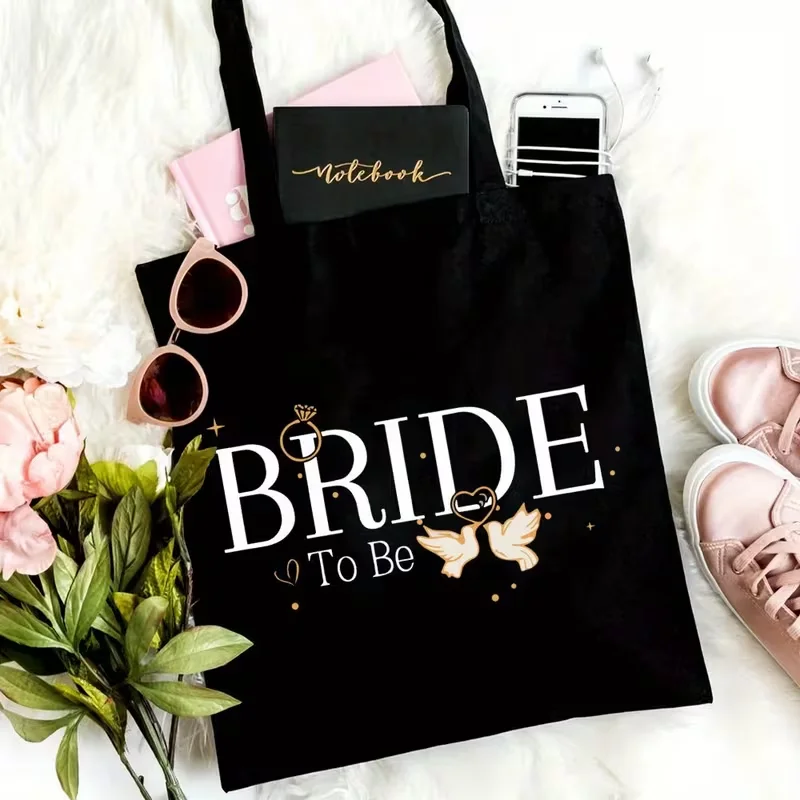 حقائب يد أنيقة للعروس مطبوعة بسعة كبيرة لحفلات الزفاف والنزهات والحفلات والسفر وحقائب الزفاف الأنيقة للعروس #6