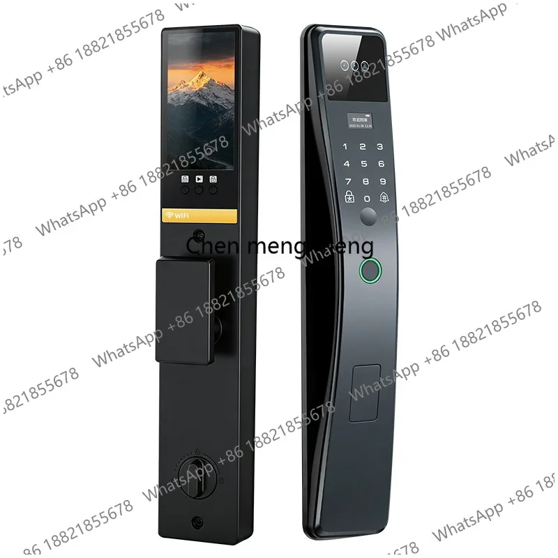 

Face recognition smart door belt monitoring fingerprint password home security door smart lock